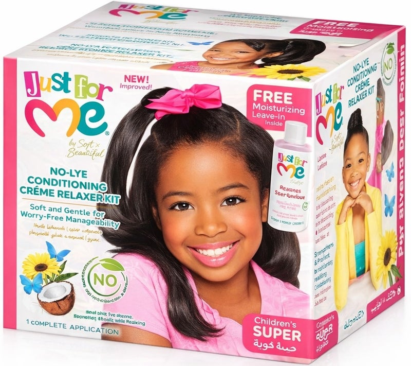 Just For Me No-Lye Conditioning Crème Relaxer Kit – Children’s Super